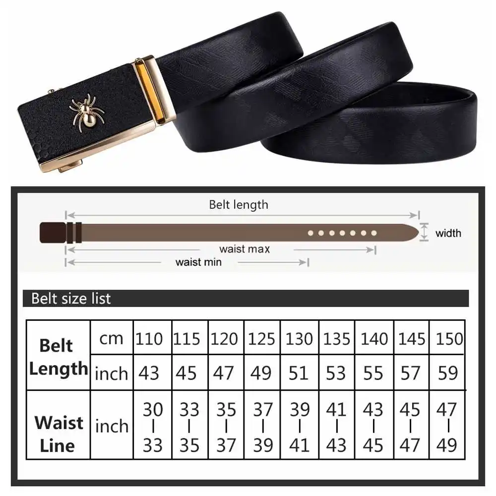

BK-2066 Wang 2019 Luxo Gold Spider League Automatic Buckle Belts Of Men Courage Belts For Present Men