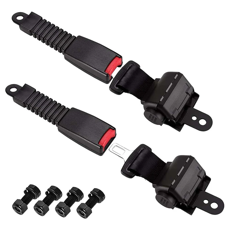 

Ремни безопасности для гольф-тележки, выдвижные универсальные ремни безопасности 47,64 дюйма для гольф-тележки EZGO TXT RXV, Yamaha, Club Car(2 комплекта)