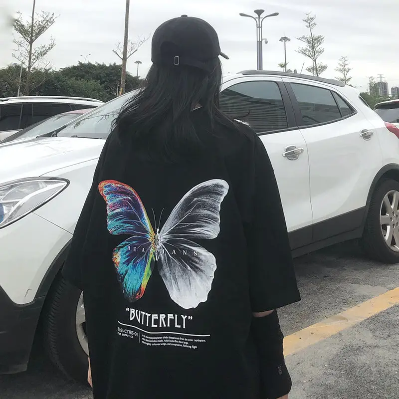 Футболка мужская в стиле хип-хоп модная тенниска Харадзюку повседневная майка