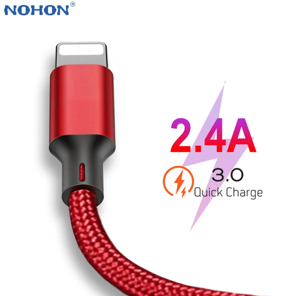 USB кабель для зарядки iPhone 11 Pro XS Max X XR 7 8 Plus 5 5S 6 S iPad передачи данных телефона