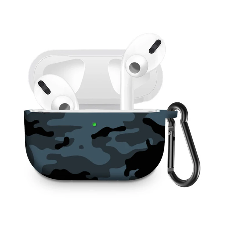 Симпатичный и приятный силиконовый чехол с принтом для Apple Airpods Pro противоударный чехол для Apple Air pods 3 Pro correa для Airpods Pro 3 Чехол - Цвет: Grey Camo