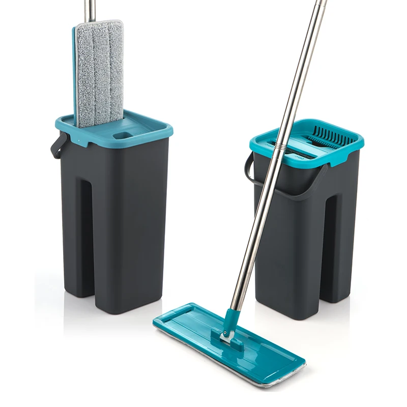 

New Magic Automatic Flat Mop Avoid Hand Washing Ultrafine Fiber Cleaning Cloth Home Kitchen Wooden Floor Lazy Fellow Mops