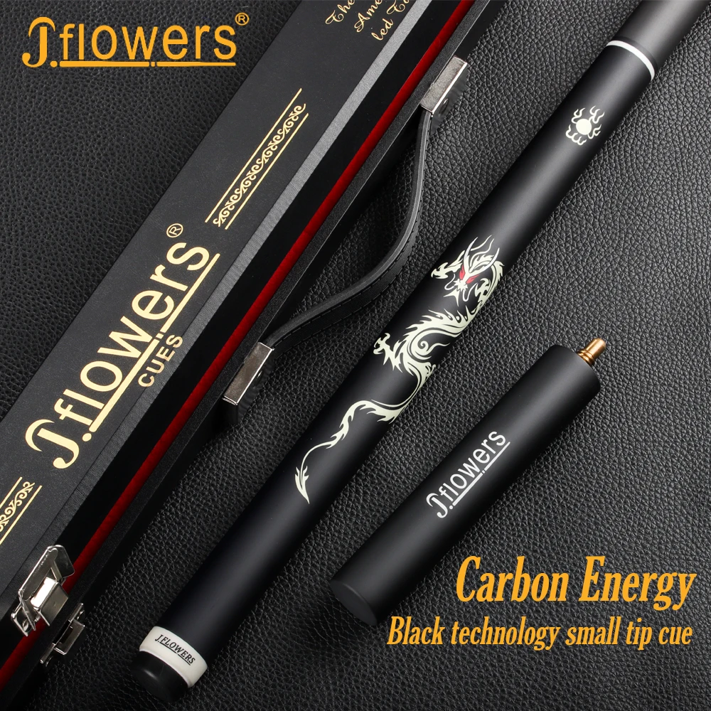 JF J FLOWERS One Piece Snooker Cue Technology Ebony Профессиональный стержень из углеродного волокна