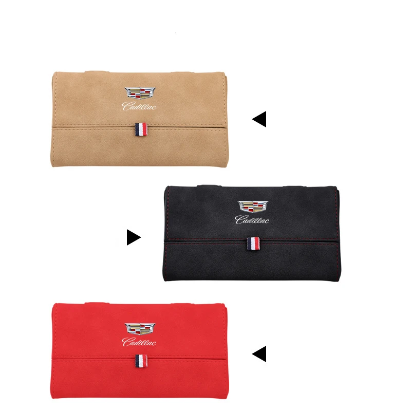 

For Cadillac Car Glasses Case, Car Glasses Clip, Car Visor Sunglasses Case Eyeglasses Holder Protective Box