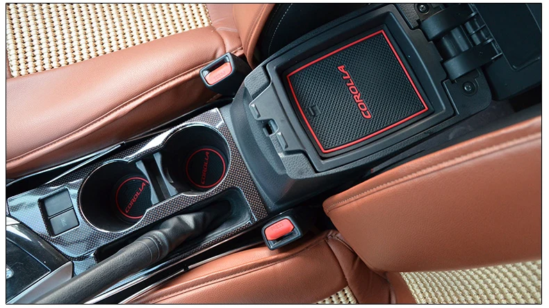 Non-Slip затворный слот резиновый коврик подстаканник Наклейка для Toyota Corolla затворный слот, подкладка Салонные подложки