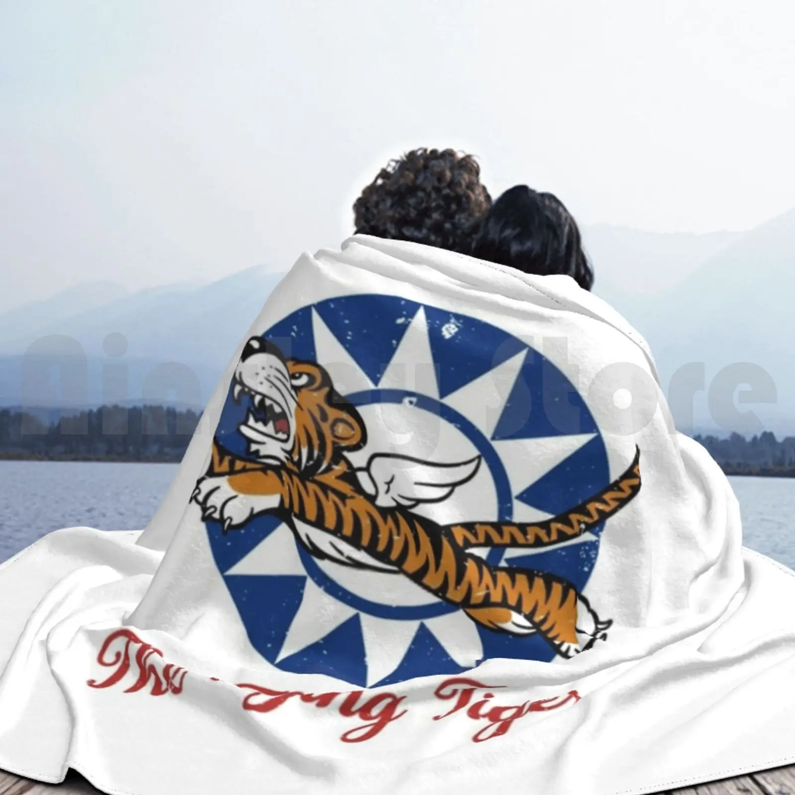 Летающая нашивка с тигром модное одеяло на заказ военные армейские ВВС Tiger Ww2