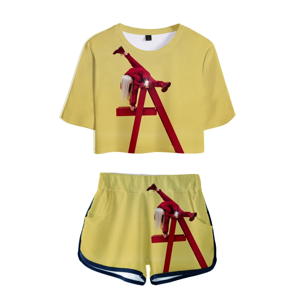 Новая трендовая Певица модель стильный комплект из двух предметов модная летняя