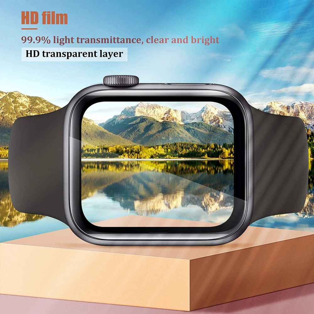 

Full Cover TPU Clear Protective Film for Apple Watch iWatch 3 4 5 6 SE 42mm 44mm 38mm 40mm Soft Screen Protector (Not Glass)
