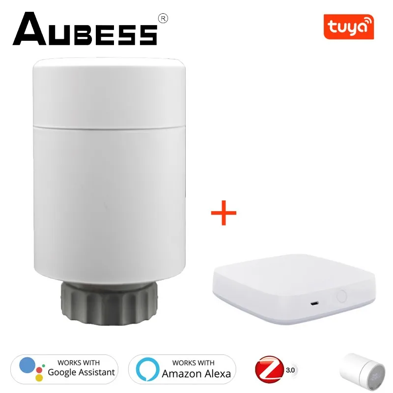 

Умный привод радиатора Tuya ZigBee3.0, программируемый термостатический клапан радиатора, регулятор температуры, Настройка 2MQTT с Alexa