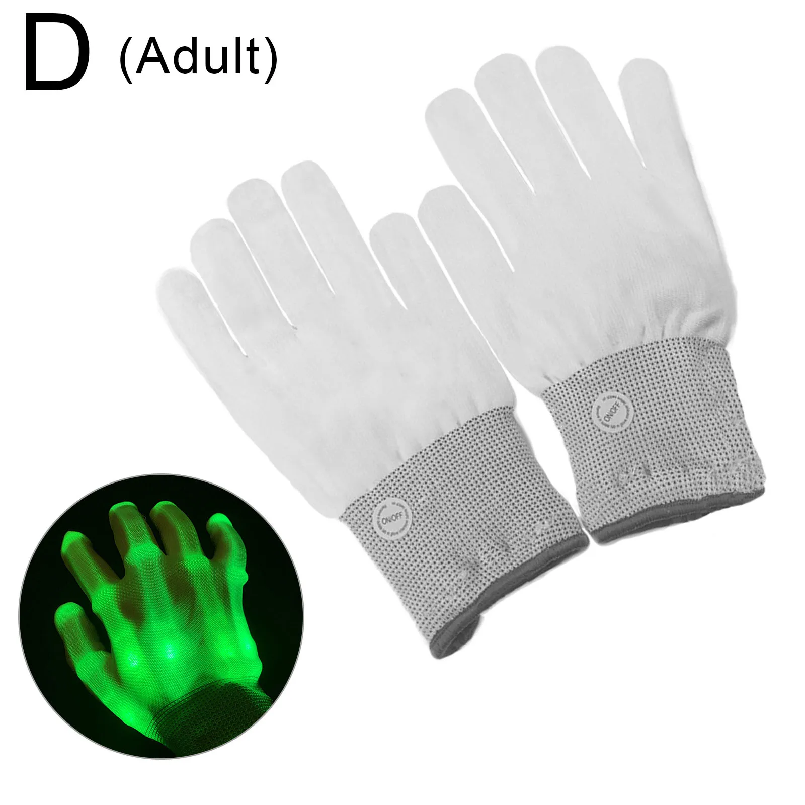

LED Luminous Hand Finger Gloves Halloween Christmas Costume Dance Decor Hand Bone Gloves Festival Accessory M2