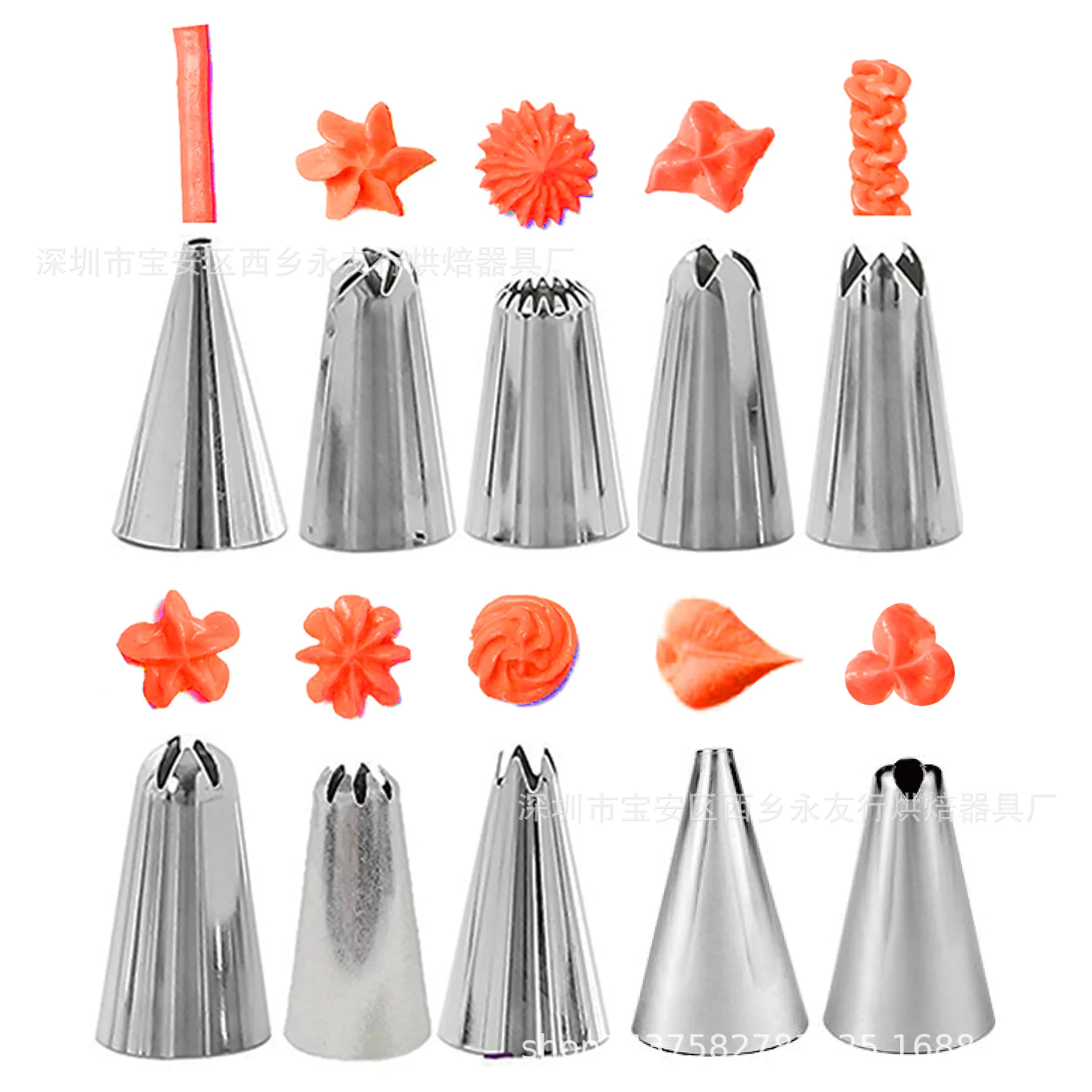 

18pc Stainless Steel Cake Decorating Mouth Hedgehog Plastic Box Cream Decoration Tool Repeated Decorating Bag