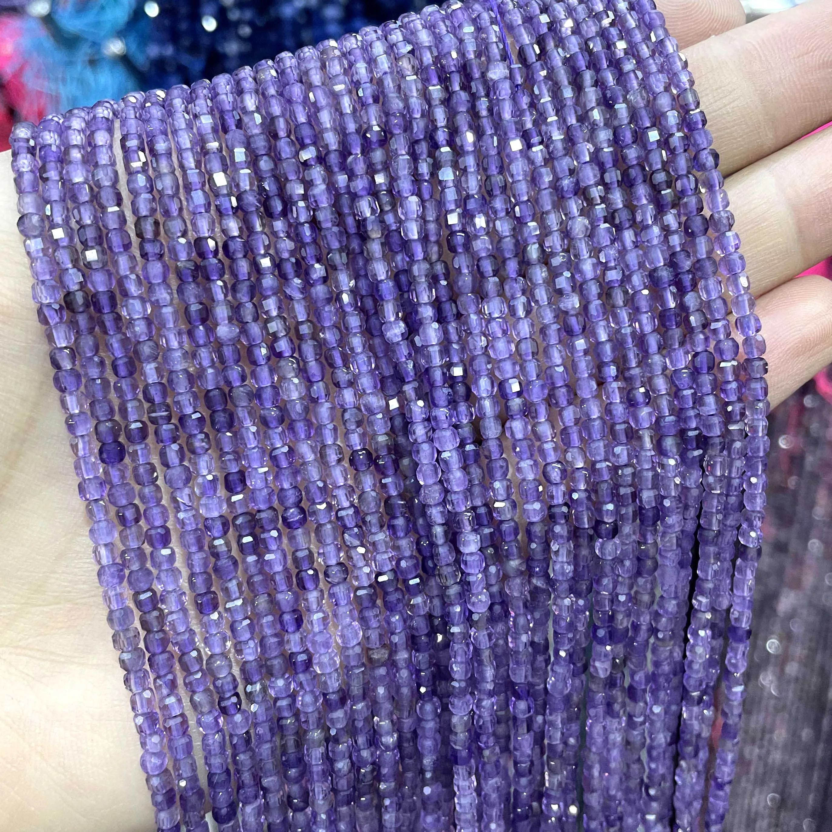 2-3 мм натуральный камень квадратный гранат агат кварц кристалл ракушка турмалин