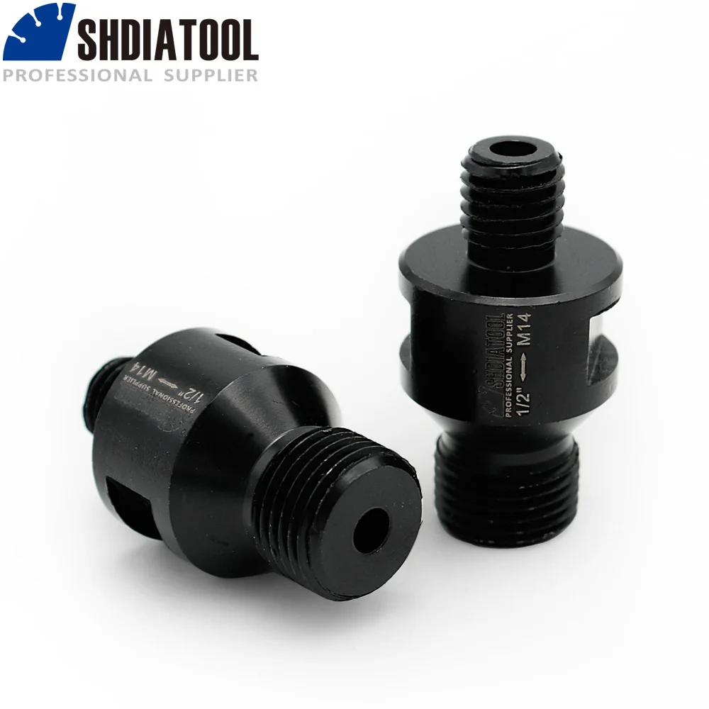

SHDIATOOL 2pcs Converter for M14 Male Thread To 1/2 inch Male Thread Adapter for CNC Machine