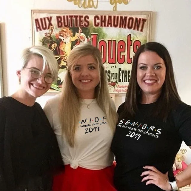 Для пожилых друзей класс 2019 унисекс стандартная хлопковая футболка рубашка для