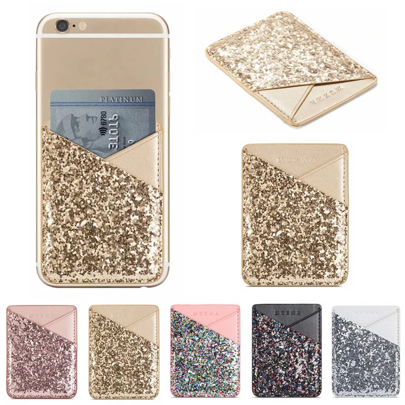 Наклейка с блестками для держателя карт OPPO Reno 2 Z Realme 5 Pro F11 F9 A83 Vivo V17 Neo V11 V15 Y15 Y17 Y19 Y85