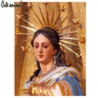Алмазная вышивка 5D с изображением девы Марии, квадратная круглая вышивка сделай сам, религиозная икона, Алмазная мозаика, стразы г.