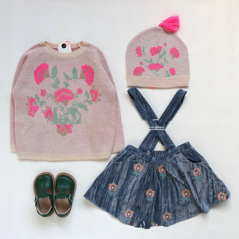 IN STOCK Autumn and Winter New Ethnic Style Series Wool Blend Super Soft Children's Knitted Ear Cap