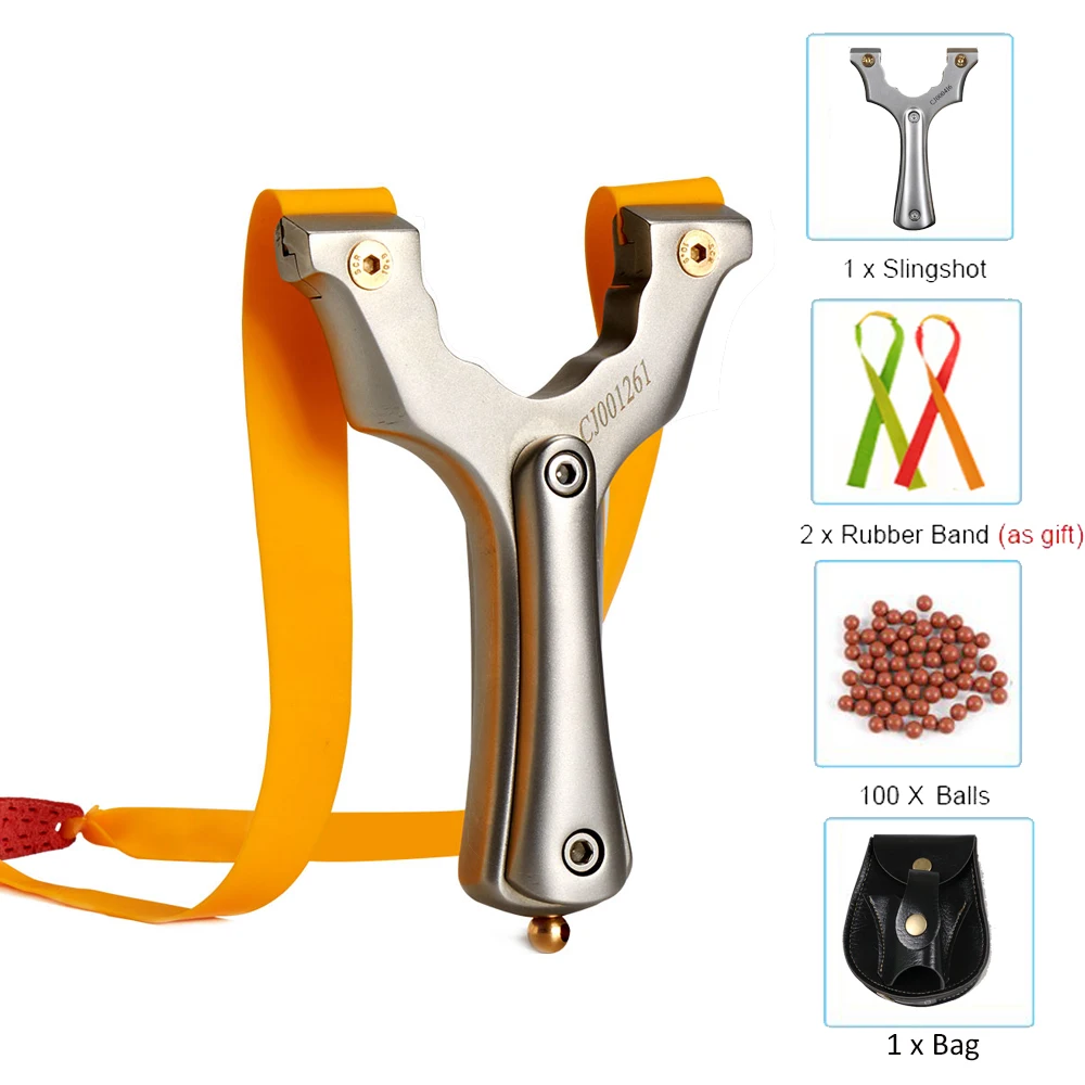 

Рогатка катапульта для охоты высококачественная нержавеющая сталь с резиновой лентой + грязевой шарик, набор для игр на открытом воздухе дл...