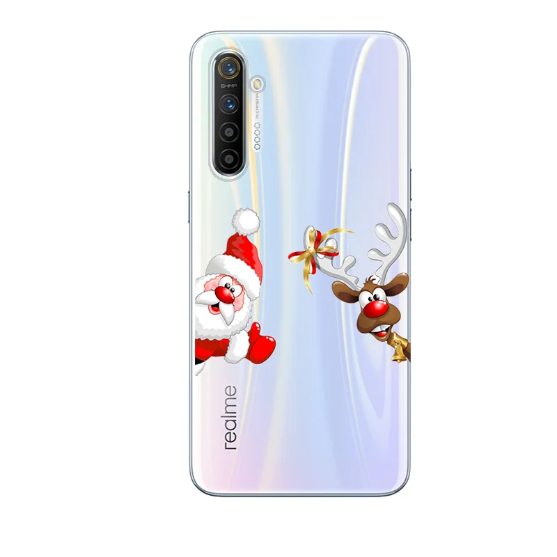 Рождественский окрашенный Мягкий силиконовый чехол для телефона OPPO Realme X2 5 Pro 5S XT Q
