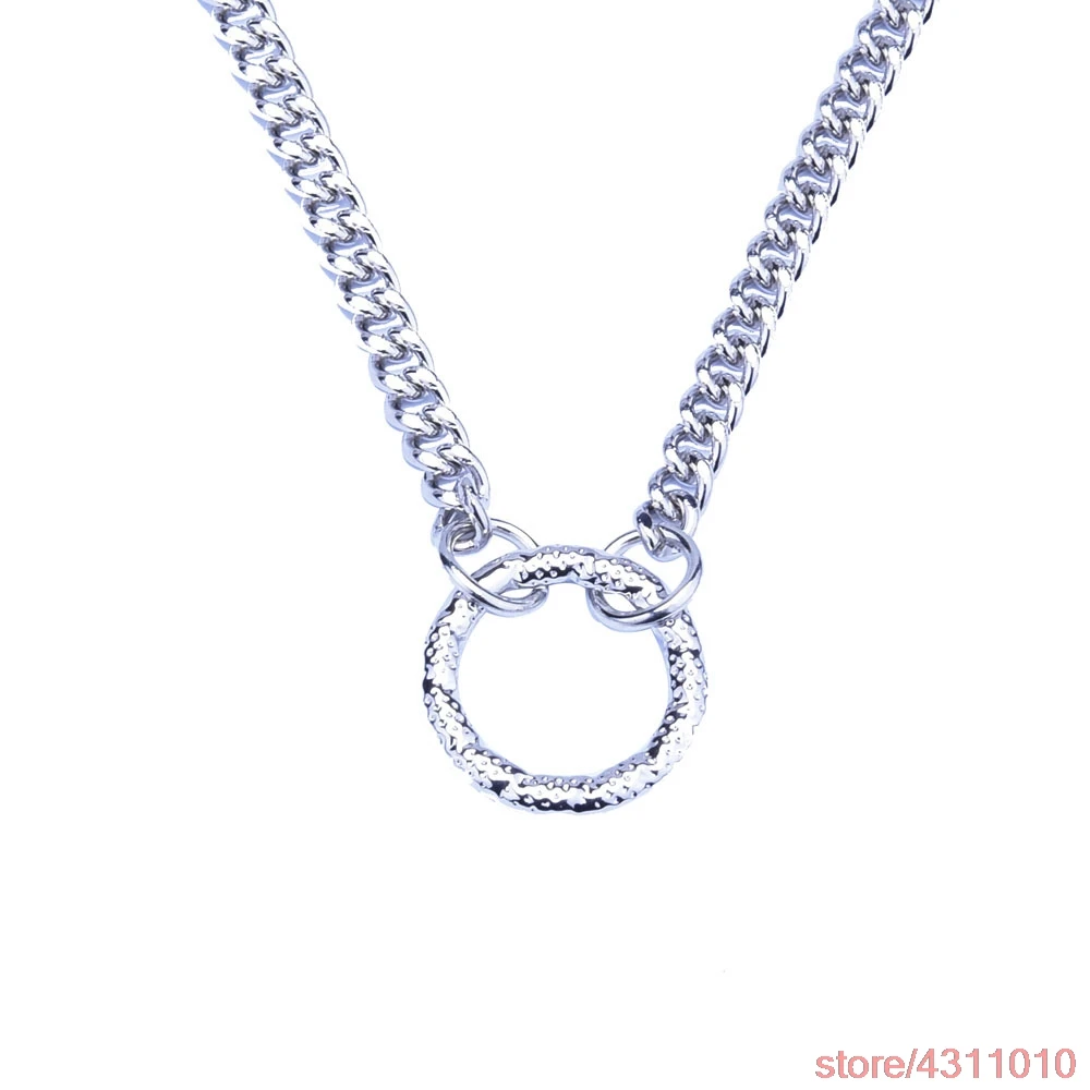 Ожерелье с подвеской KPOP колье круглой полой цепочкой чокер для мужчин и женщин