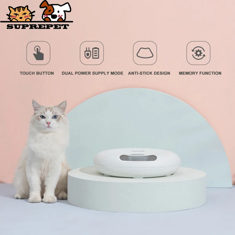 SUPREPET Intelligent 6 Meals Automatic Pet Feeder Dog Timing Quantitative Food Fountain Cat Smart Dispenser Pets Snack Container