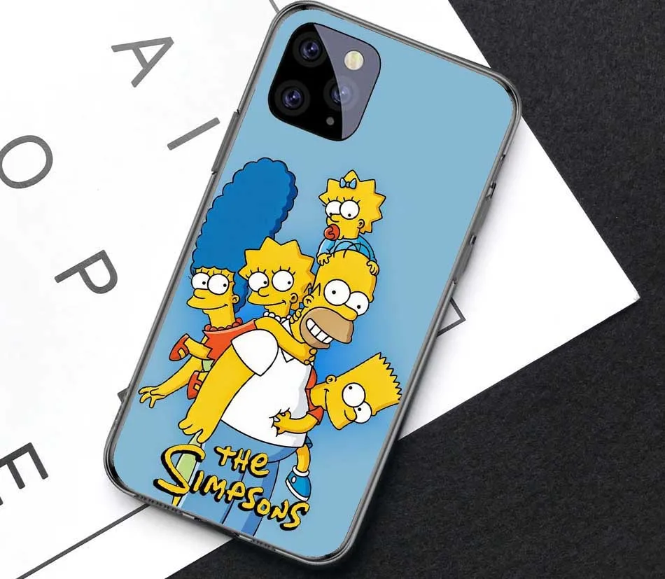 Чехол для iPhone 11 Pro MAX Cute Мультяшные Симпсоны SE 5 5S 6 6S 7 8Plus XR XS X10 силиконовый чехол