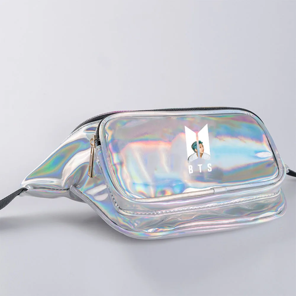 

Kpop Bangtan Boys Waist Packs Laser Bag Womens Shoulder Travel Hand Bag Girls Colorful Pack Slim Shiny Bum Hip Bag Belt Pouch