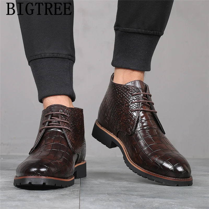 Кожаные ботинки мужские Chukka мужская обувь ботильоны мотоциклиста челси Sepatu Pria 2022