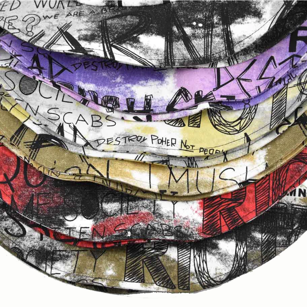 

1pc Bucket Hat For Adults Print Letter Men Women Fisherman Hat Sunscreen Outdoor Beach Travel Casual Couple Lovers Wholesale