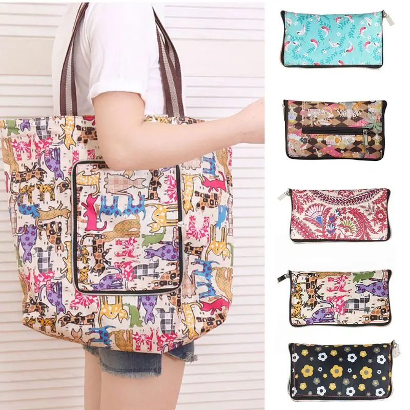 Сумка оксфорд для покупок женская многоразовая складная сумка шоппер модный