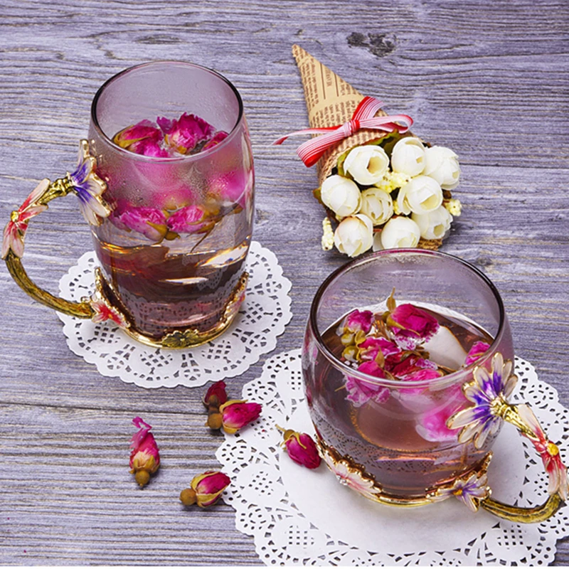 2019New ручная роспись Европейская стеклянная чашка для чая и воды Питьевая Посуда