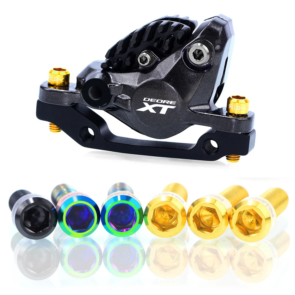 Зажим для дискового тормоза болт из титанового сплава M6 * 18 мм 20 4 шт. зажим горного