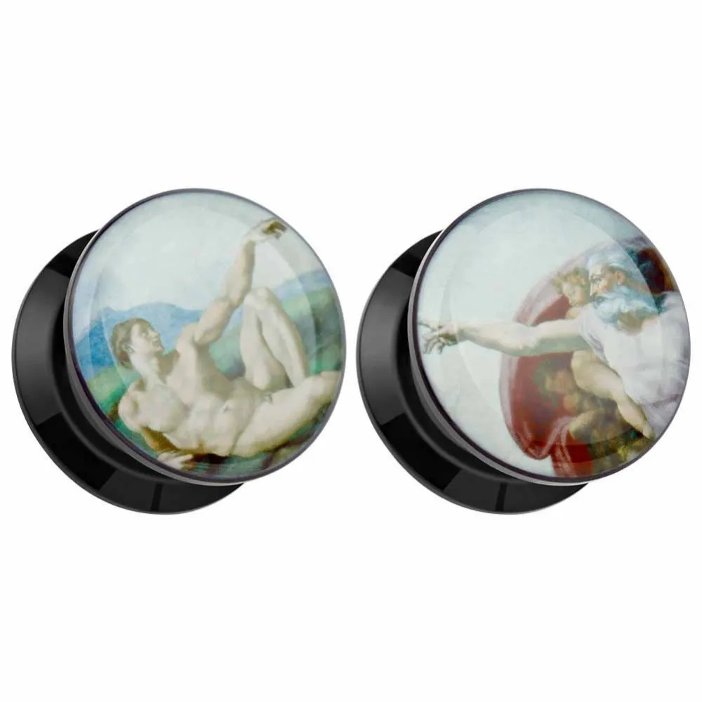 Серьги-растяжки TBOSEN с акриловым рисунком Для Пирсинга Ушей Ювелирное Украшение