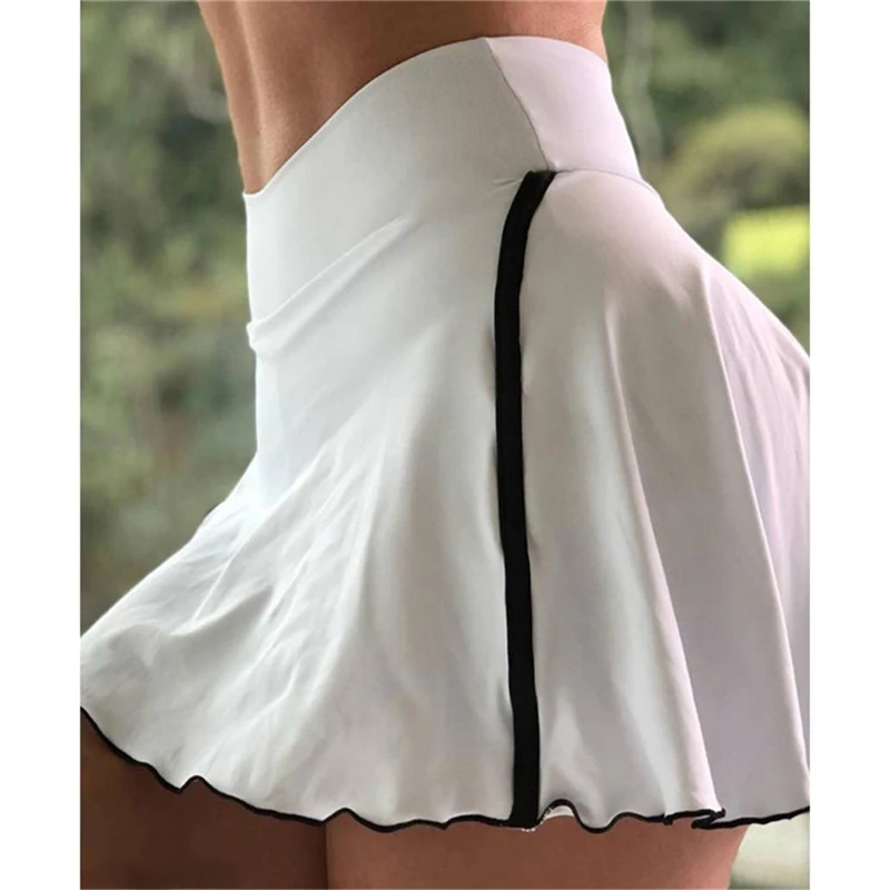 

Women Sports Tennis Skirts Heigh Wasit Cheerleaders Clothing Heigh Quality Skirt With Safe Shorts Quick Dry Badminton Pantskirt