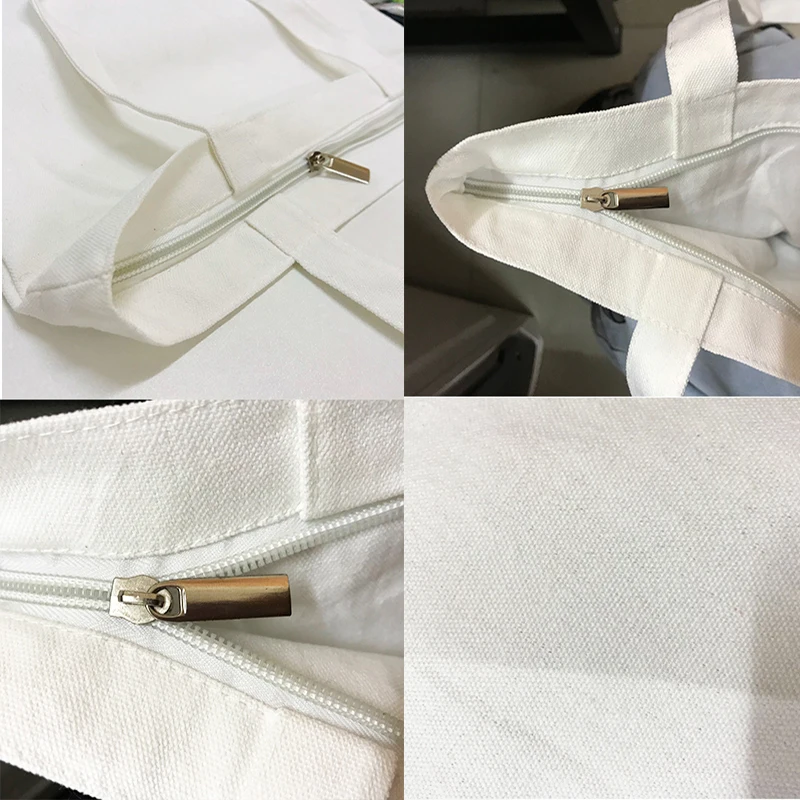 Сумка холщовая женская с забавным принтом на молнии | Багаж и сумки