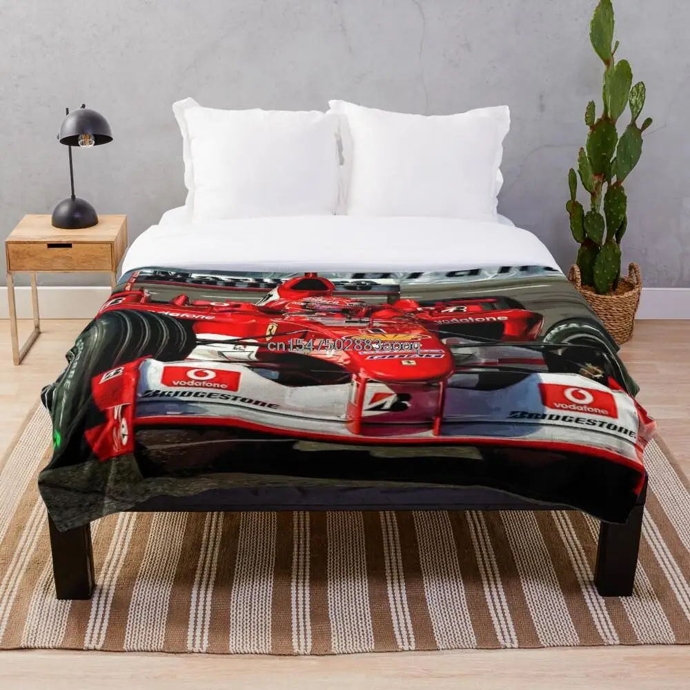 

Michael Schumacher in his 2004 F1 auto blanket Super Soft Print Family Car and Sofa Bed throws summer office quilts