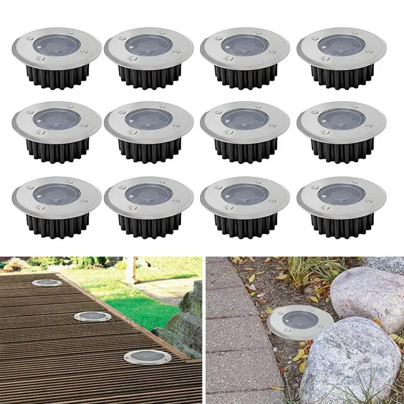 

New Solar Power Buried Stair Light Under Ground Lamp Outdoor Path Way Garden Decorations Floor Lawn Lamp Waterproof Footlight