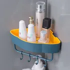 Угловая полка для хранения без отверстий, настенные угловые полки для ванной комнаты, крючок, держатель для шампуня, душа, стеллаж для хранения, домашние аксессуары