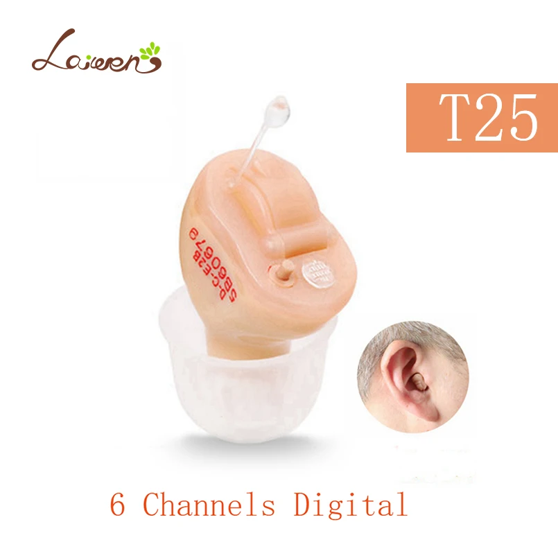 T25 модный мини 6 канальный цифровой невидимый слуховой аппарат s портативный