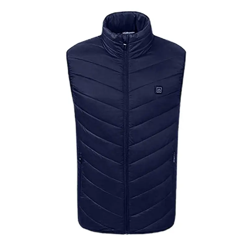 

USB Down Cotton Electric Vest Heated Heated Pad Navy Blue 2018 5-12v Thermal Jacket Heated Hot Warm Clothing Body Warmer