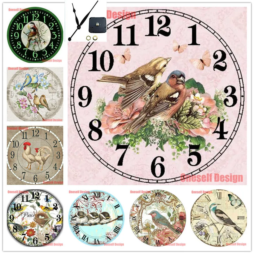 Алмазная 5d картина полная вышивка с часами и кристаллами крестиком домашняя