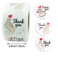red love thank you cute stickers label 500pcsroll 3 8cm wedding party gift card scrapbooking stationery sticker