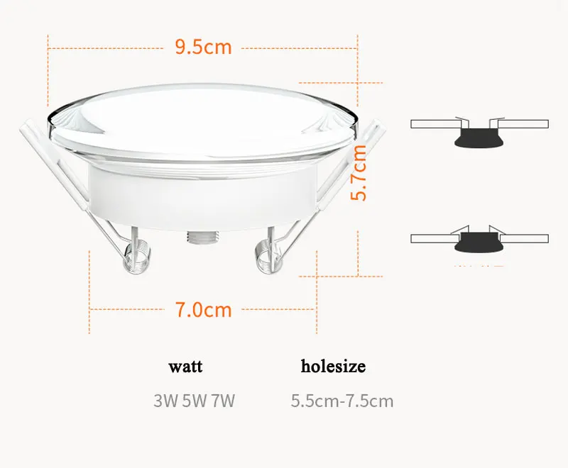 Цилиндр светодиодный светильник с лампой 3 Вт 5 7 украшением в виде кристаллов