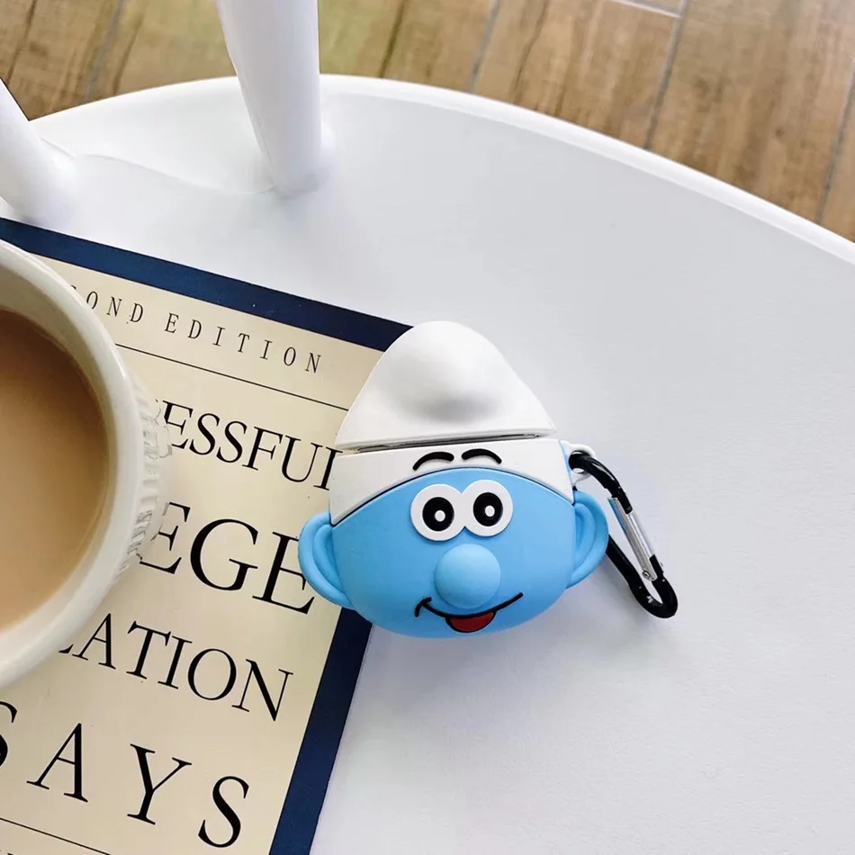 3D чехол для наушников s для AirPods чехол с милым мультяшным изображением бутылки молока для Apple Airpods Защитная крышка для Earpods чехол для наушников кольцевой ремешок - Цвет: 912