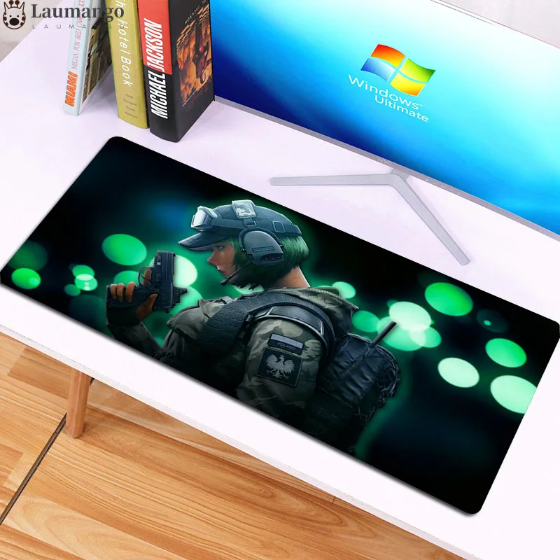 Большой игровой коврик для мыши rainbow six осада большой XXL Настольный клавиатуры