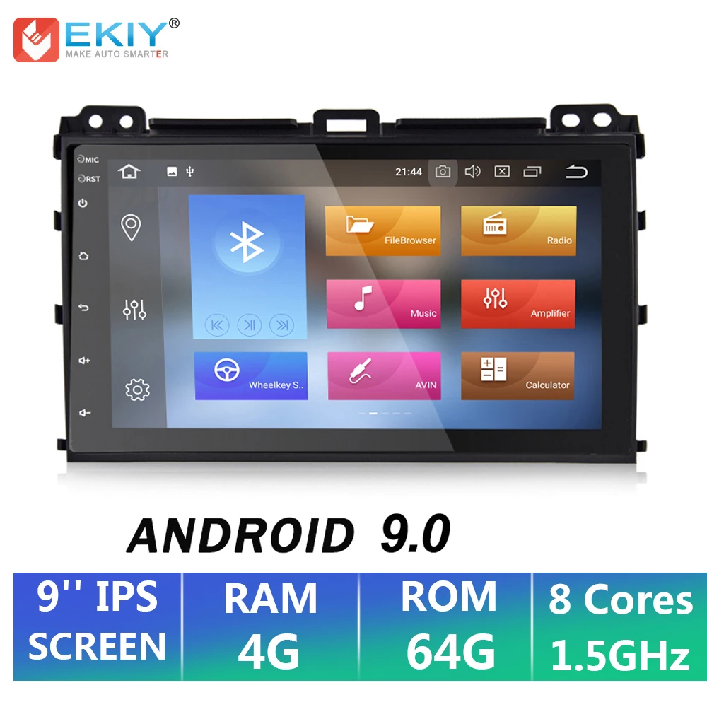 Автомобильный мультимедийный плеер EKIY 9 &quotIPS DSP Android 0 для Toyota Prado 120 Land Cruiser 4G 64G 2Din