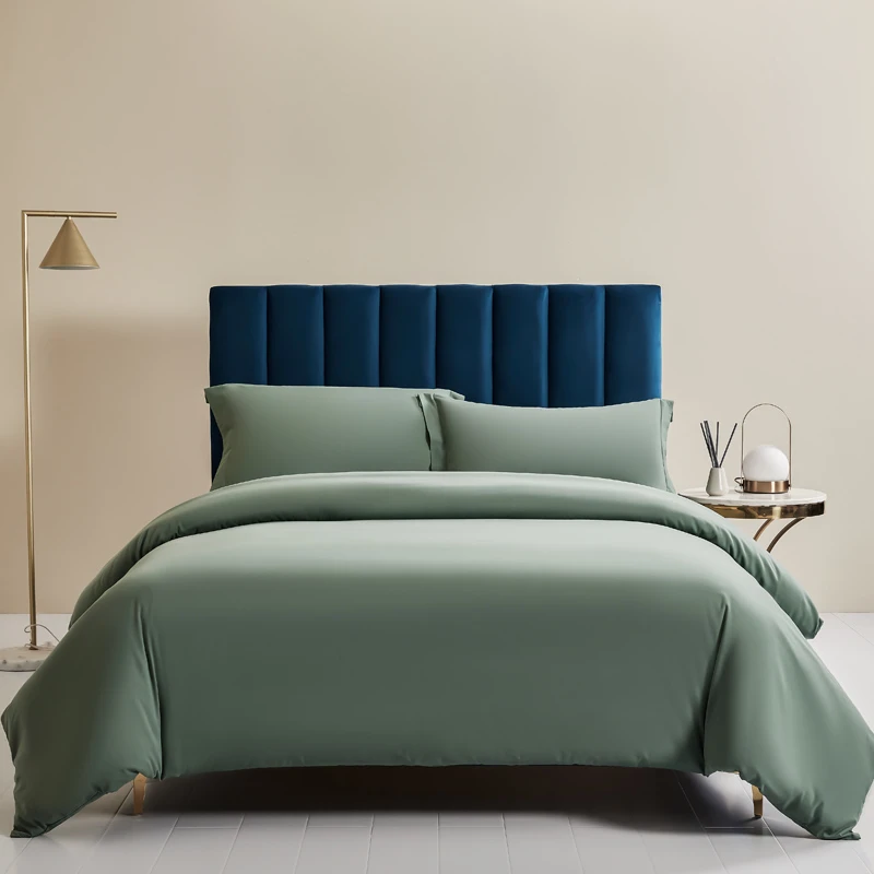 Удобный хлопковый пододеяльник из шлифованной ткани простой однотонный мягкий