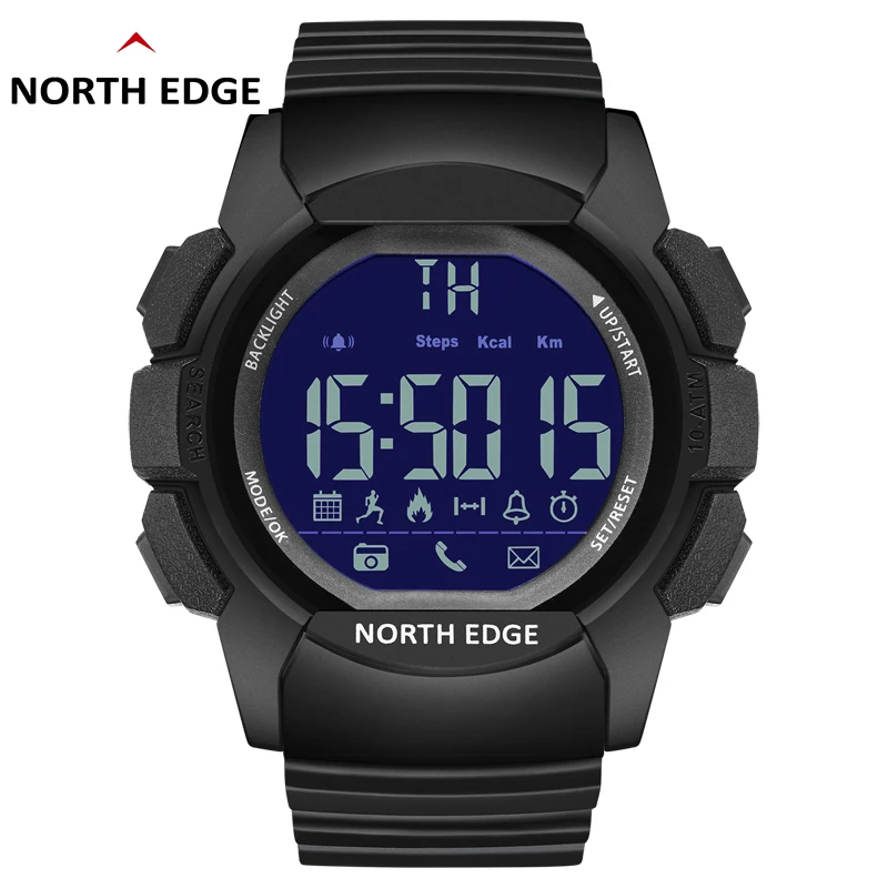 Мужские Цифровые часы NorthEdge водонепроницаемые с Bluetooth функцией автоматического