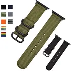 Для Apple Watch Band, нейлоновая ткань, 4, 3 ремешка, военные, армейские, зеленые, iWatch, спортивные ремешки 42 мм 44 мм 38 мм 40 мм