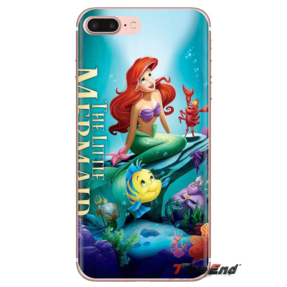 Силиконовый чехол Ariel The Little Mermaid из ТПУ для iPhone XS Max XR X 4 4s 5 5S 5C SE 6 6S 7 8 Plus samsung Galaxy J1 J3